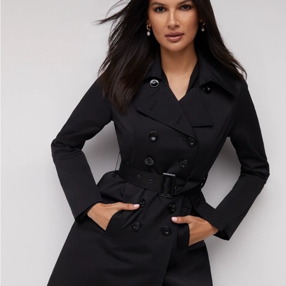 New York & Company Black Trench Coat
